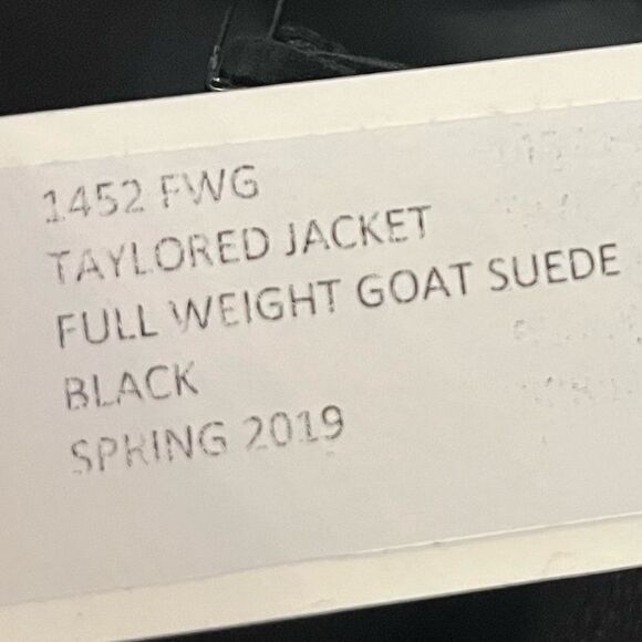 L’AGENCE Taylored Heavy Weight Goat Leather Double Breasted Jacket Black XS NWT - Picture 5 of 10